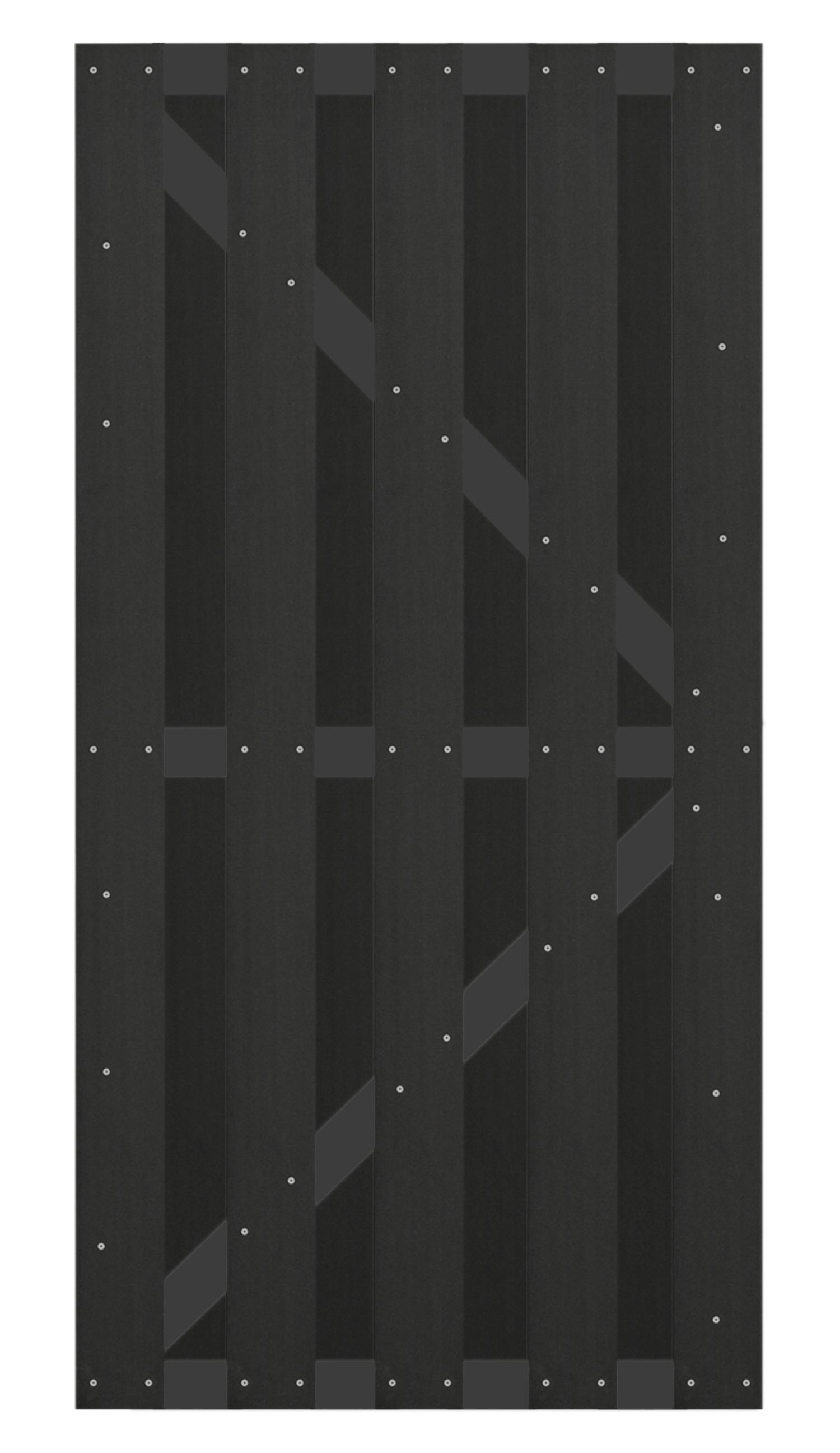 WPC Sichtschutzzaun Tor Oslo 90x180 cm, anthrazit/anthrazit - EXTRA STABIL