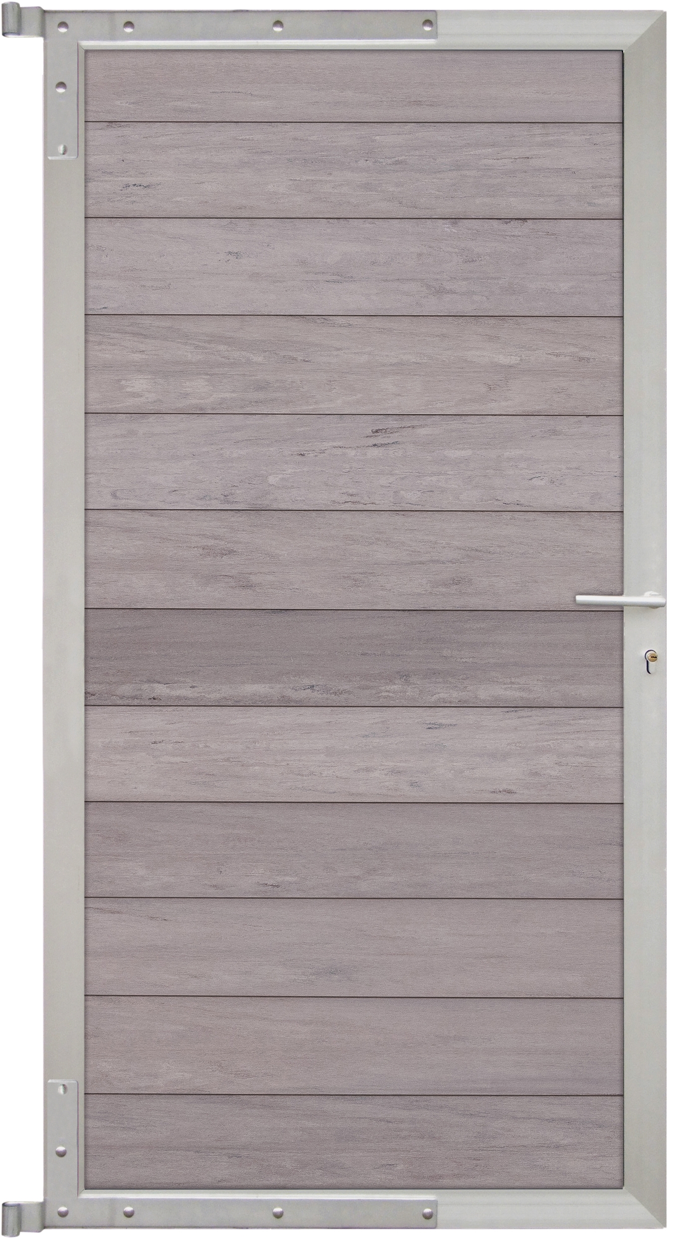 Bornholm Zauntor 90x180 cm, mit Aluminium Rahmen, inkl. Beschlagsatz in multicolor-sand/silber